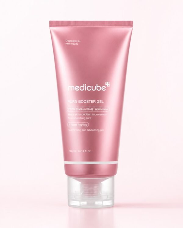 Medicube PDRN Booster Gel en envase rosa de 300 ml